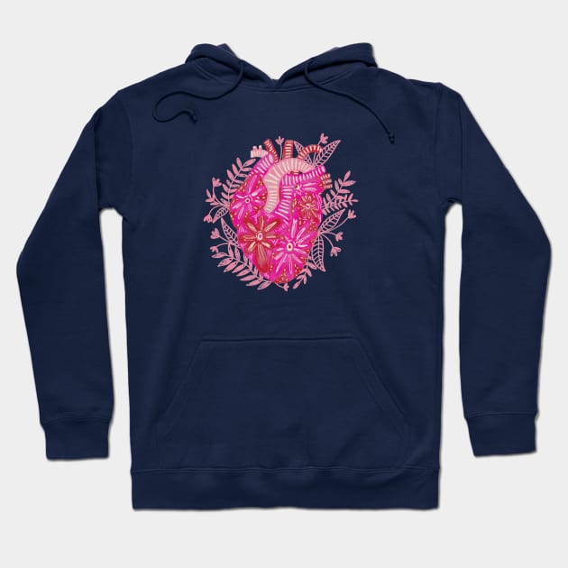 HEART WITH FLOWERS Hoodie by EKA-dg